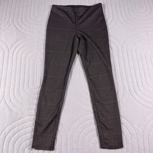 Jules And Leopold Womens M Pants Pull On Skinny Ankle Brown Plaid Houndstooth